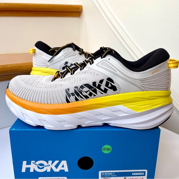 NWT Hoka Bondi 7 brand NEW in box Hoka One One Running shoes - Nimbus Cloud Grey - Picture 10 of 16